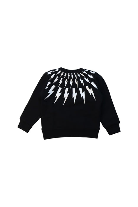 A Black Crewneck Sweatshirts from Neil Barrett Kids in size 6-12M for boy. (Back View)