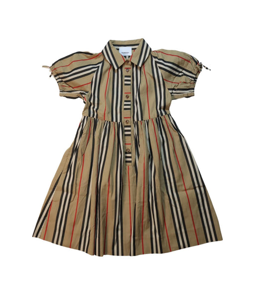 A Multicolour Short Sleeve Dresses from Burberry in size 4T for girl. (Front View)