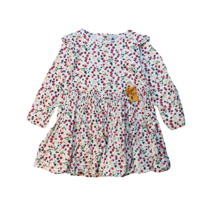 A Multicolour Long Sleeve Dresses from Petit Bateau in size 4T for girl. (Front View)