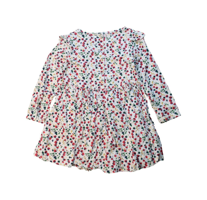 A Multicolour Long Sleeve Dresses from Petit Bateau in size 4T for girl. (Back View)