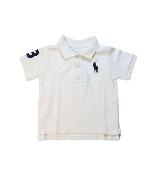 A White Short Sleeve Polos from Polo Ralph Lauren in size 12-18M for boy. (Front View)