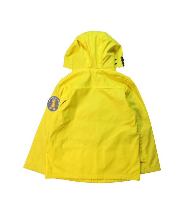 A Yellow Rain Jackets from Catimini in size 5T for neutral. (Back View)