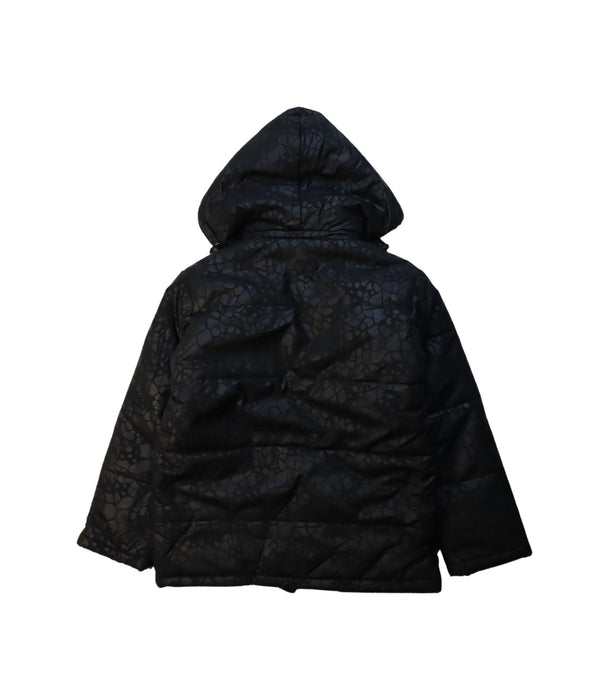 A Black Puffer/Quilted Jackets from A for Apple in size 5T for girl. (Back View)