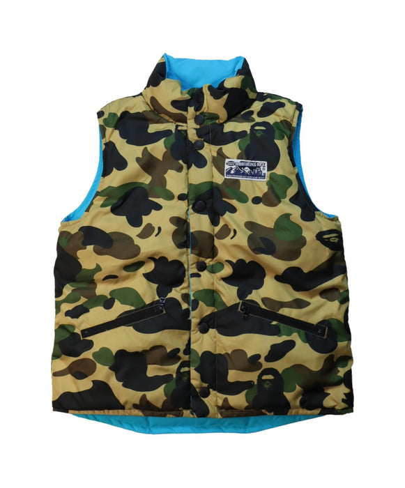 A Multicolour Outerwear Vests from BAPE KIDS in size 7Y for boy. (Back View)