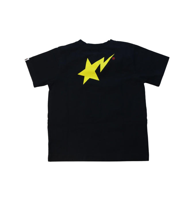 A Black Short Sleeve T Shirts from BAPE KIDS in size 7Y for boy. (Back View)