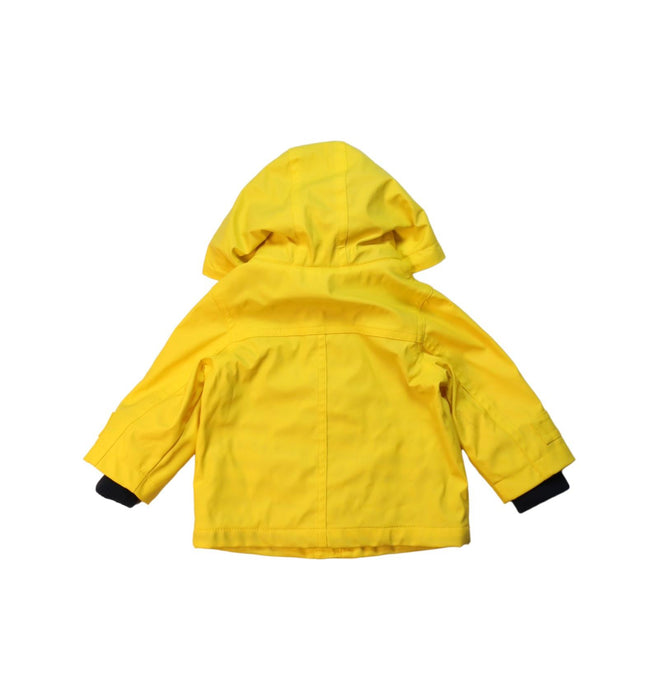 A Yellow Rain Jackets from Tommy Hilfiger in size 6-12M for neutral. (Back View)