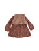 A Pink Long Sleeve Dresses from Chickeeduck in size 12-18M for girl. (Back View)
