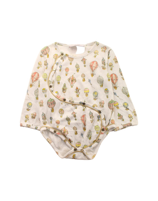 A White Long Sleeve Bodysuits from Atelier Choux in size 12-18M for girl. (Front View)