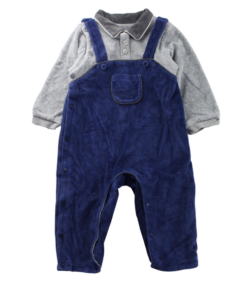 A Blue Long Sleeve Jumpsuits from Chickeeduck in size 12-18M for boy. (Front View)