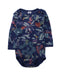 A Blue Long Sleeve Bodysuits from Petit Bateau in size 12-18M for girl. (Front View)