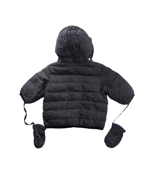 A Grey Puffer/Quilted Jackets from Armani in size 3-6M for boy. (Back View)