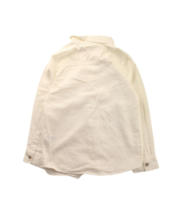 A White Long Sleeve Shirts from Seed in size 6T for boy. (Back View)
