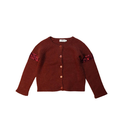 A Red Cardigans from Cyrillus in size 4T for girl. (Front View)