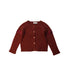 A Red Cardigans from Cyrillus in size 4T for girl. (Front View)