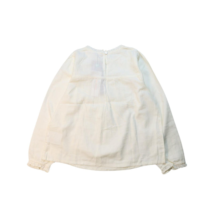 A Ivory Long Sleeve Tops from Monoprix in size 8Y for girl. (Back View)