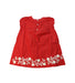 A Red Sleeveless Dresses from Bonpoint in size 12-18M for girl. (Back View)