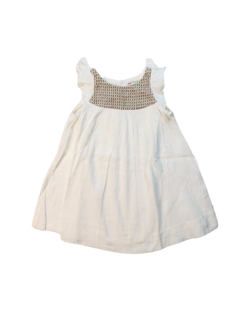 A White Sleeveless Dresses from Bonpoint in size 2T for girl. (Front View)