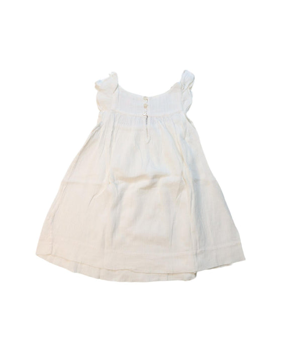 A White Sleeveless Dresses from Bonpoint in size 2T for girl. (Back View)