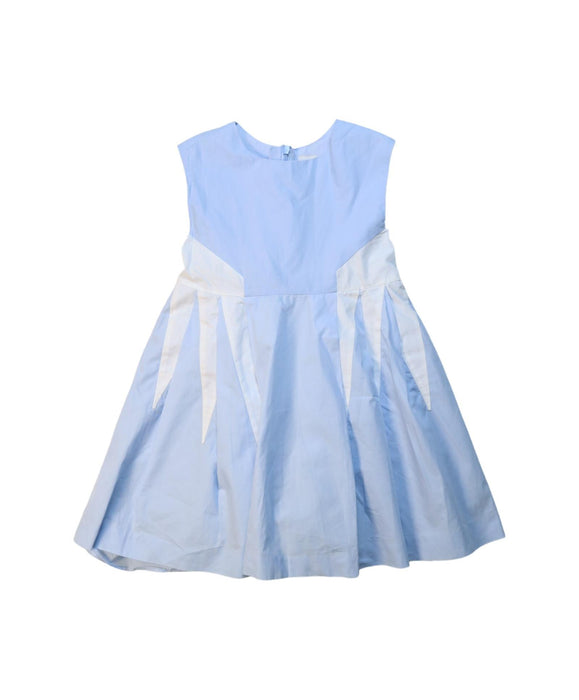 A Blue Sleeveless Dresses from Jacadi in size 5T for girl. (Front View)