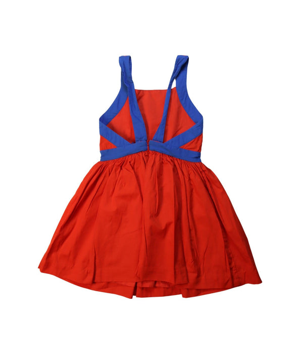 A Multicolour Sleeveless Dresses from Jacadi in size 5T for girl. (Back View)