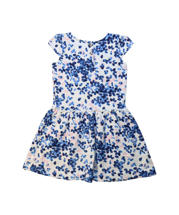 A Multicolour Short Sleeve Dresses from Petit Bateau in size 6T for girl. (Back View)