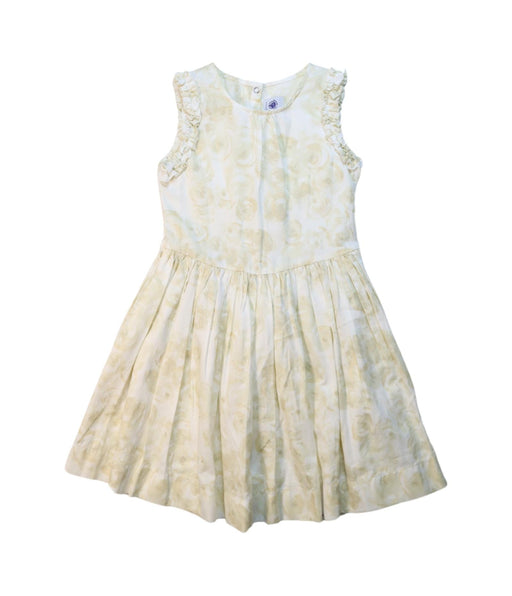 A Ivory Sleeveless Dresses from Petit Bateau in size 6T for girl. (Front View)