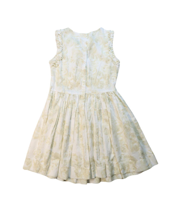 A Ivory Sleeveless Dresses from Petit Bateau in size 6T for girl. (Back View)