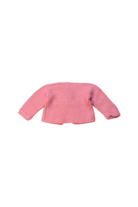 A Pink Cardigans from Petit Bateau in size 0-3M for girl. (Back View)