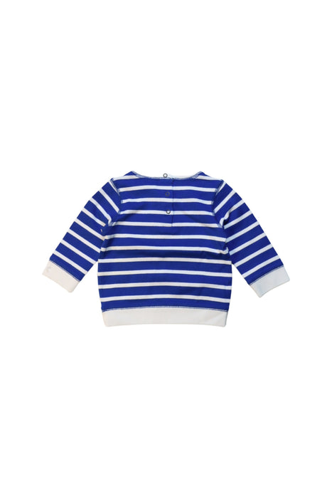 A Blue Crewneck Sweatshirts from Petit Bateau in size 3-6M for boy. (Back View)