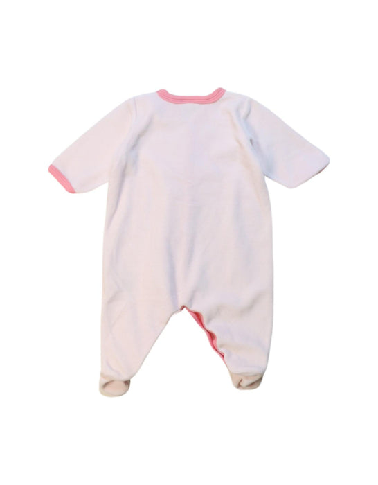 A Pink Onesies from Petit Bateau in size 0-3M for girl. (Back View)