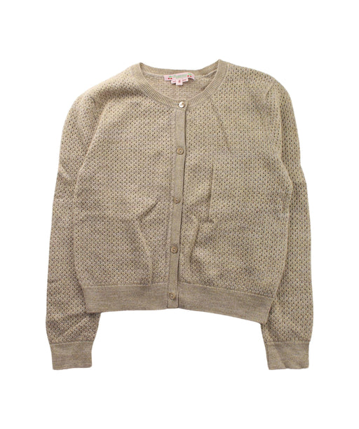 A Gold Cardigans from Bonpoint in size 8Y for girl. (Front View)