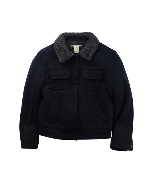 A Blue Lightweight Jackets from Bonpoint in size 6T for boy. (Front View)