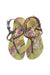 A Green Flip Flops from Havaianas in size 5T for girl. (Back View)