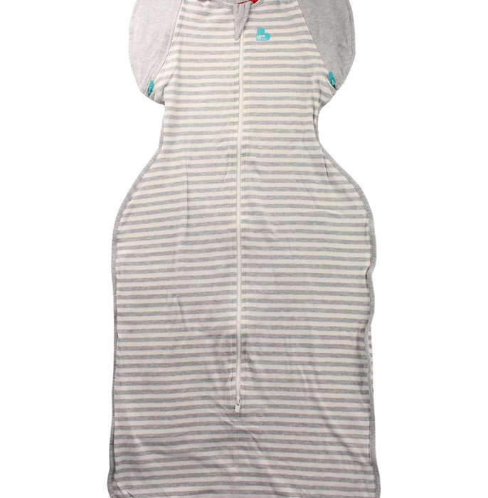A Grey Sleepsacs from Love To Dream in size 6-12M for neutral. (Front View)