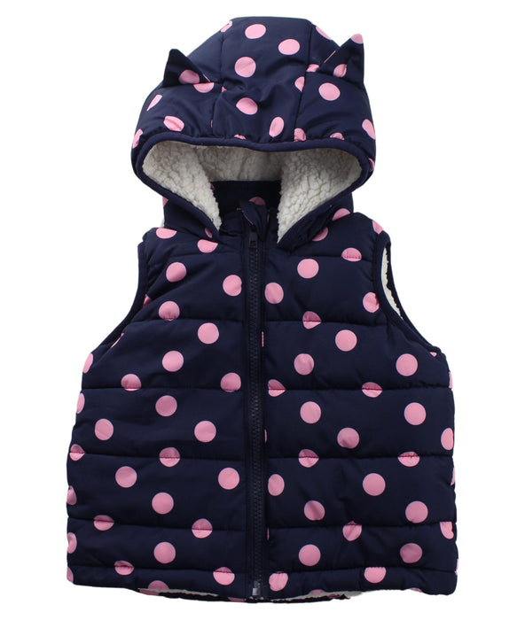 A Blue Outerwear Vests from Seed in size 12-18M for girl. (Front View)