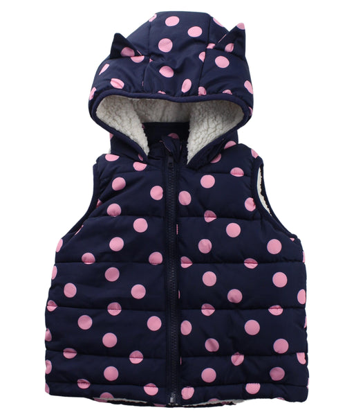 A Blue Outerwear Vests from Seed in size 12-18M for girl. (Front View)