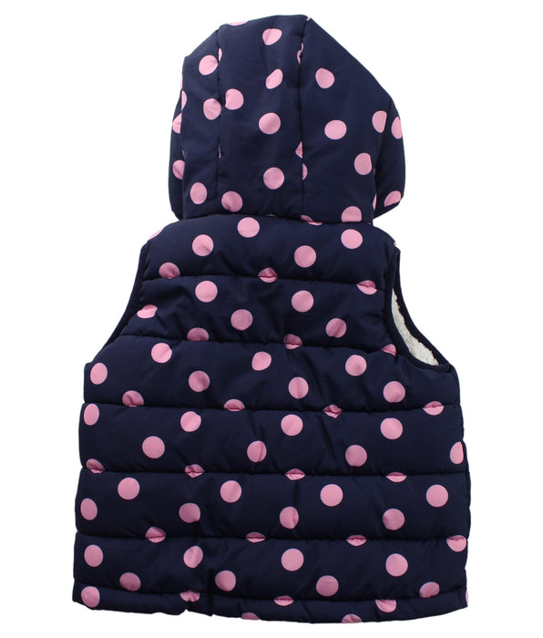 A Blue Outerwear Vests from Seed in size 12-18M for girl. (Back View)