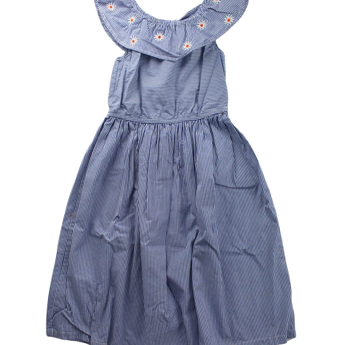 A Blue Sleeveless Dresses from Margherita in size 5T for girl. (Front View)