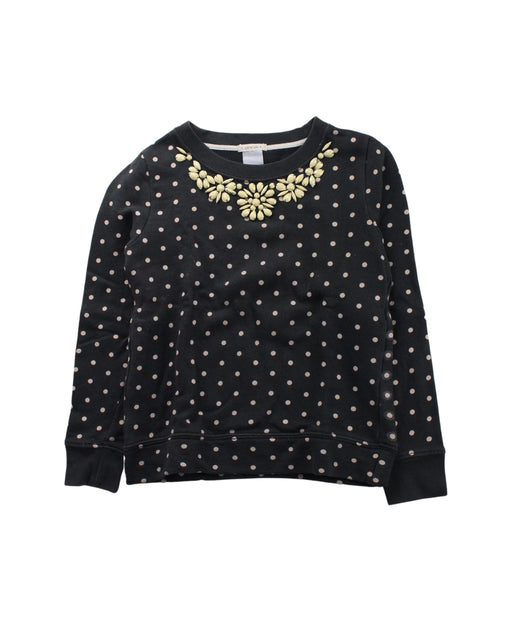 A Black Crewneck Sweatshirts from Crewcuts in size 6T for girl. (Front View)