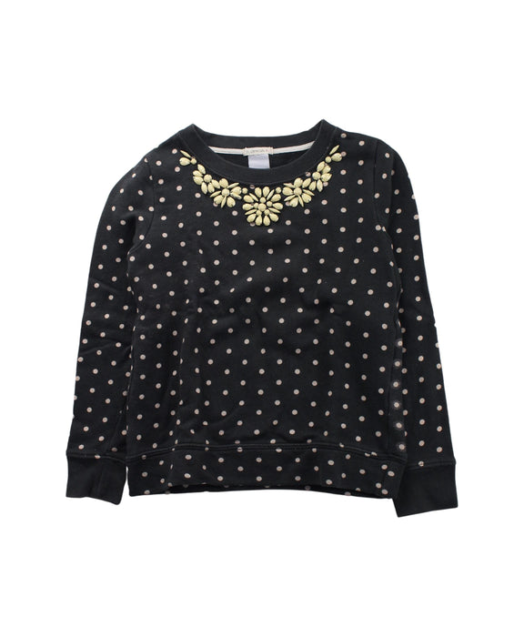 A Black Crewneck Sweatshirts from Crewcuts in size 6T for girl. (Front View)