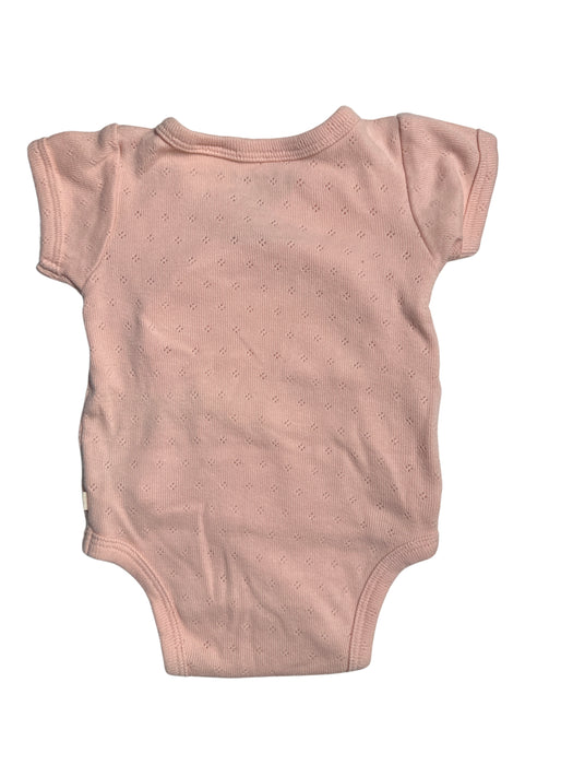 A Pink Short Sleeve Bodysuits from Wilson & Frenchy in size 0-3M for girl. (Back View)