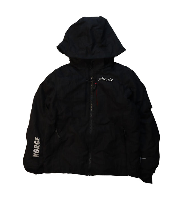 A Black Ski Jackets from Phenix in size 10Y for boy. (Front View)