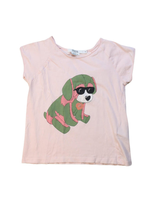 A Pink Short Sleeve T Shirts from Bonpoint in size 4T for girl. (Front View)