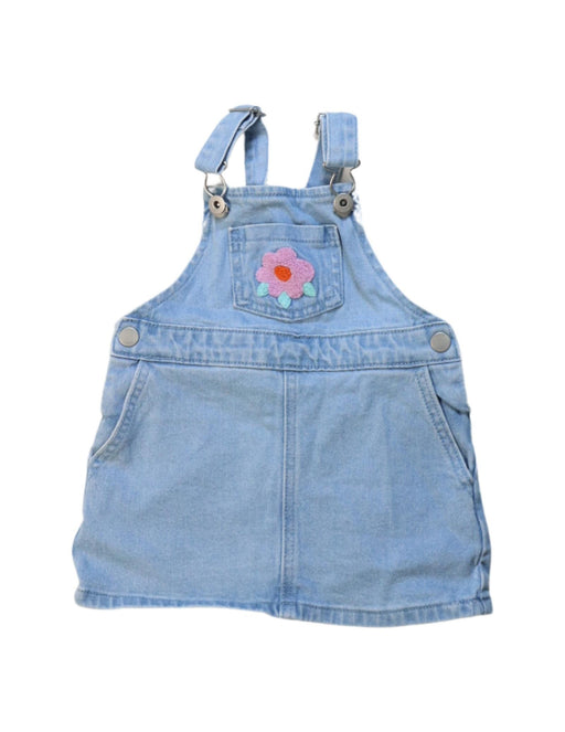 A Blue Overall Dresses from Seed in size 6-12M for girl. (Front View)