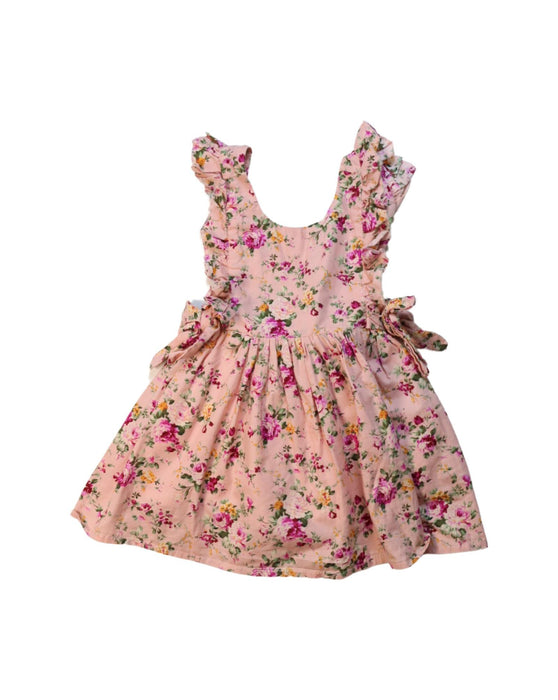 A Multicolour Overall Dresses from Designer Kidz in size 6-12M for girl. (Front View)