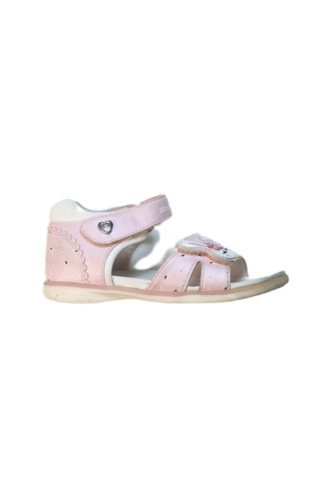 A Pink Sandals from Dr. Kong in size 4T for girl. (Front View)