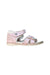 A Pink Sandals from Dr. Kong in size 4T for girl. (Front View)