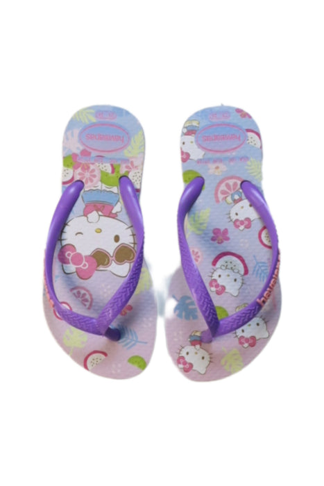 A Multicolour Flip Flops from Havaianas in size 4T for girl. (Back View)