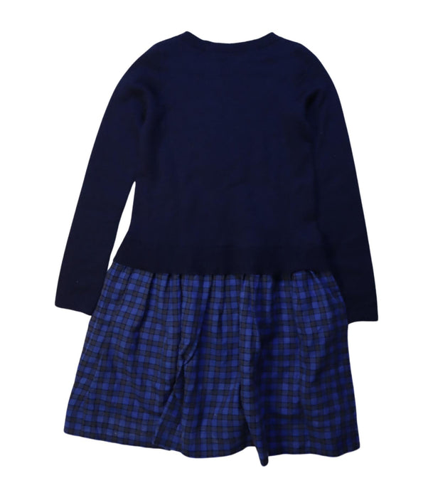 A Navy Sweater Dresses from Bonpoint in size 6T for girl. (Back View)