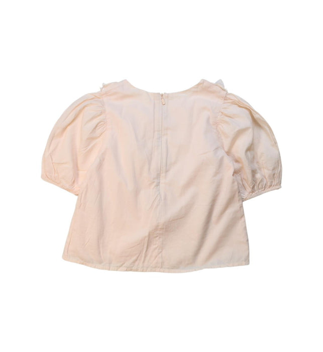 A Pink Long Sleeve Tops from Chloe in size 6T for girl. (Back View)